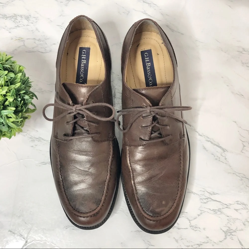 G. H. Bass leather ‘Sheldon’ oxfords, dark brown